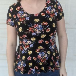 Floral peplum top